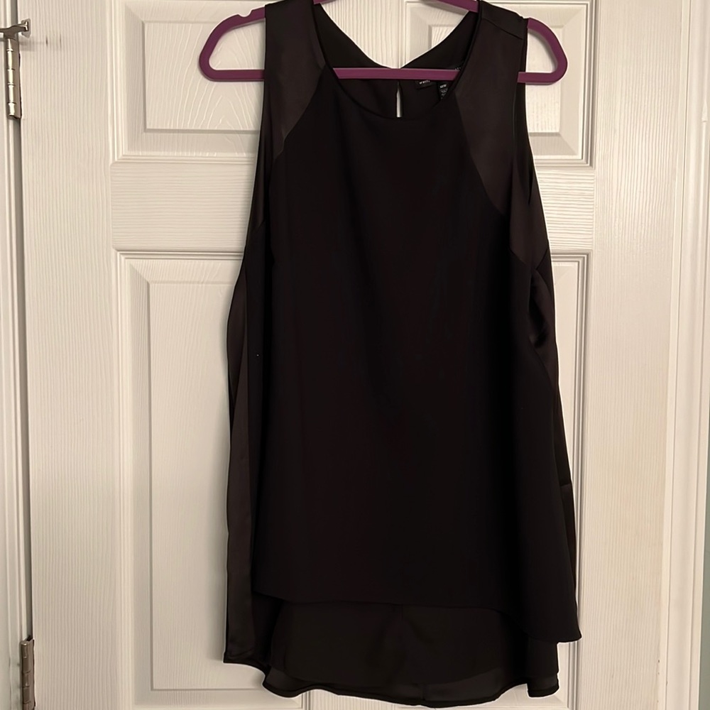 White House Black Market Tuxedo High Low Tank